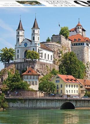 Фирменный складной пазл - замок аарбург, швейцария 1000 шт aarburg castle, switzerland оригинал