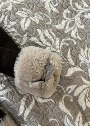 Дубленка косуха пилот натуральная шоколадная3 фото