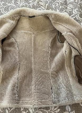 Дубленка косуха пилот натуральная шоколадная5 фото