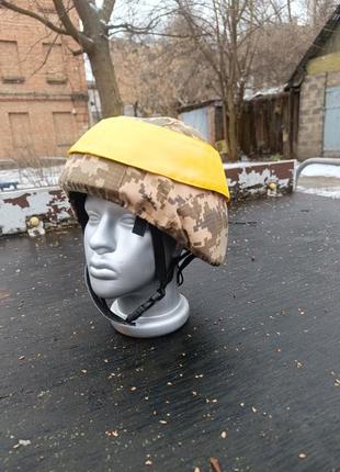 Распознаваемая лента повязка по шлю, кавер на липучке желтый синий зеленый