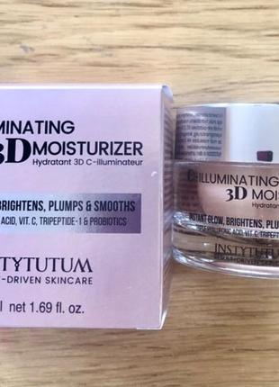 Зволожуючий крем з ефектом сяйва c-illuminating 3d moisturizer instytutum