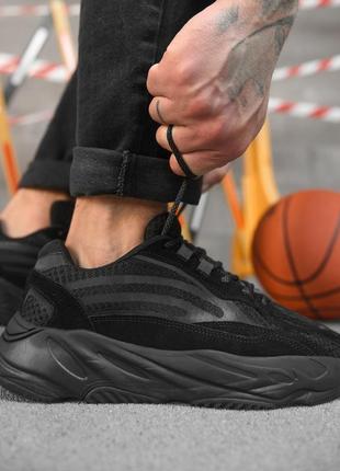 Мужские кроссовки boost black, кроссовки мужская, мужская обувь, boost кроссовки