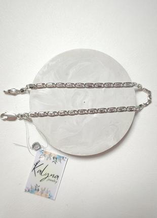 Серебряный браслет измельчения