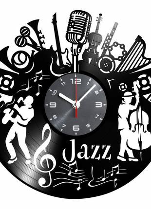 Часы из виниловой пластинки jazz джаз