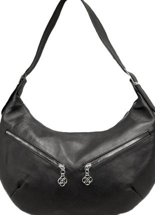 Сумка жіноча шкіряна чорна стильна 20*33*5 (турція)