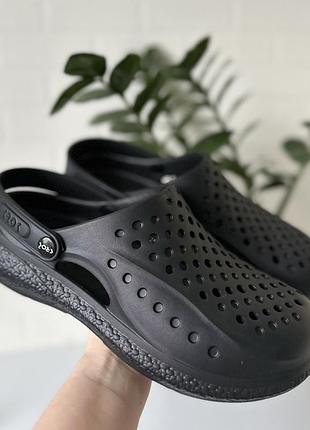 Кроксы сабо лобовые черные