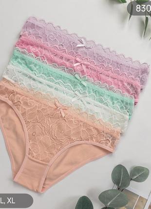 Трусы женские турция nicoletta 5 шт. м, l, xl, 2xl