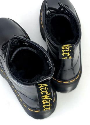 Чоботи теплі на платформі dr martens 1460 bex black fur3 фото