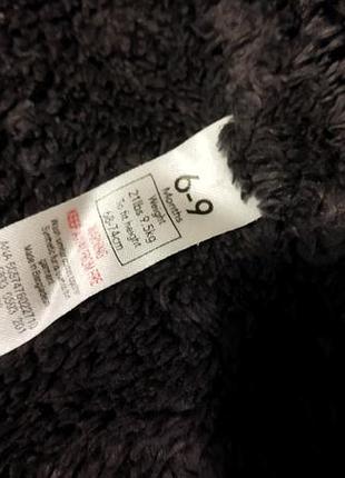 Теплая кофта на меху на 6-9 месяцев 5