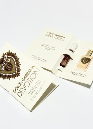 Пробник парфюма dolce & gabbana devotion, eau de parfum, 1,5 мл