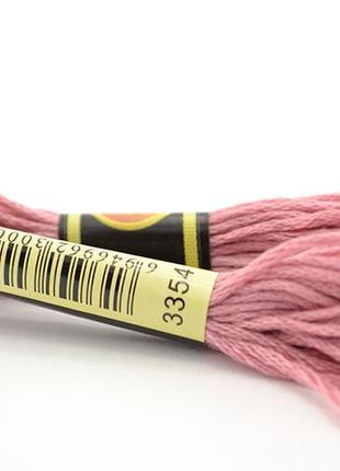 Нитки мулине для вышивки схс-3354 пыльная роза светлый , 8 м