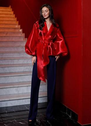 3 кольори! жіноча блуза кімоно з органзи, вечірня, під пояс, з поясом, базова, на запах, з широкими рукавами, класична, святкова