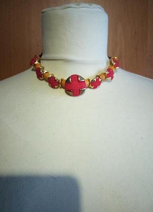 Чокер бусы украшение хендмейд винтаж бохо