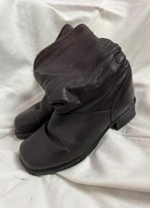 Кожаные зимние сапоги сапожки