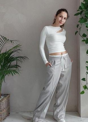 Лонгслив, кофта с разрезом 2