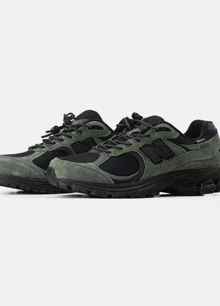 Мужские кроссовки new balance 2002r green black gore-tex