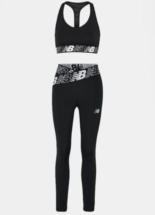 Комплект для тренировок new balance, топ, леггинсы