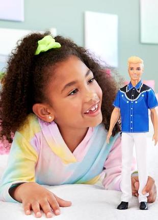 Кукла barbie кен модник вестерн в ковбойском стиле, высотой 30см