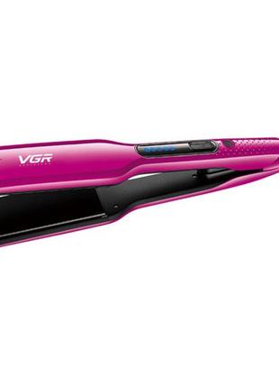 Выстилатель для волос vgr v-506 мощностью 55 вт с led дисплеем 130-210 градусов розовый