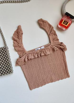 Вязаный топ майка zara