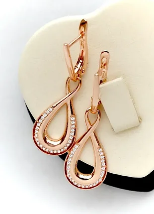 Шикарные серьги фирма fallon (медицинское золото)