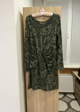 Асимметричное зеленое платье simply vera wang