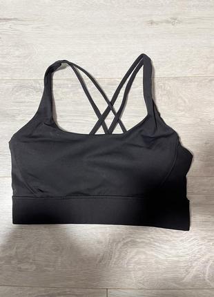 Топ спортивний з переплетенням на спині розмір xs