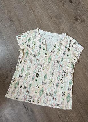Zadig & voltaire tunisien kilim t-shirt лляна футболка
