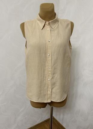 Брендовый жилет,топ из льна