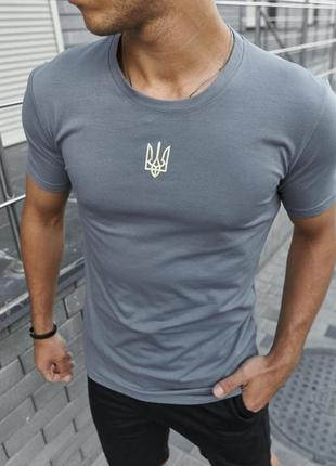 Футболка мужская "тризуб" intruder темно-серая