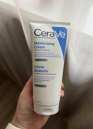 Cerave зволожувальний крем для сухої і дуже сухої шкіри обличчя і тіла