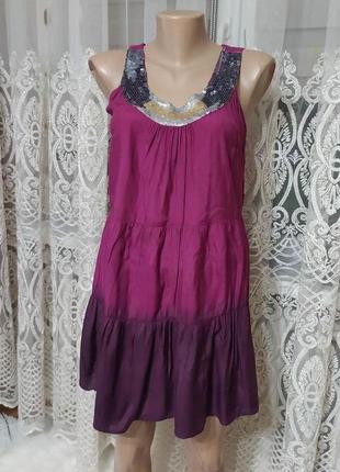 Сукня туніка пайетки 100% віскоза. розлітайка