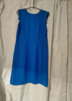 Платье с вышивкой. полиэстер. плечи 32, пог 46, пот 45, поб 50, длина от плеча 883 фото