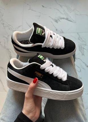 Puma suede xl black white