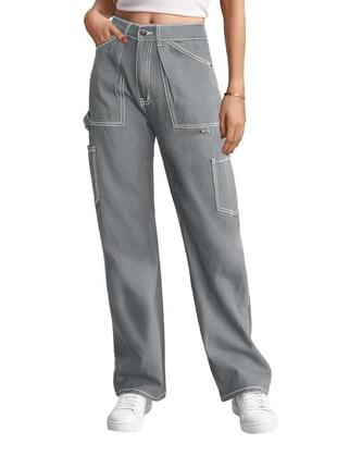 Широкие плотные джинсы карго, джинсовые штаны багги, super baggy fit на 9-10 лет