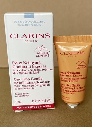 Clarins peeling one-step gentle exfoliating cleanser очищуючий гель для обличчя 5ml