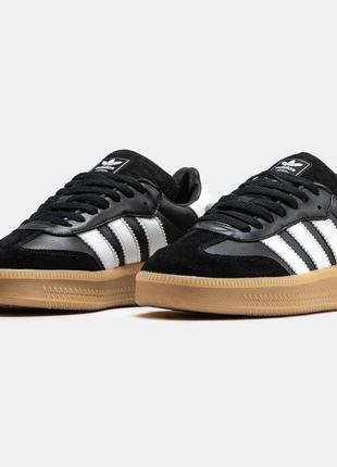 Кросівки adidas Kanye samba xlg black white gum3 фото