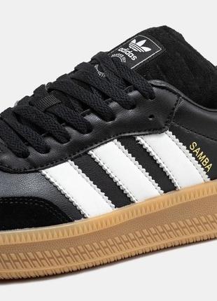 Кросівки adidas Kanye samba xlg black white gum7 фото