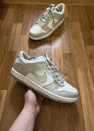 Мужские кожаные кроссовки nike dunk low