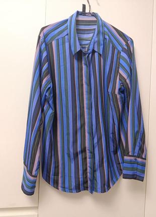 Цветная рубашка оверсайз в пижамном стиле