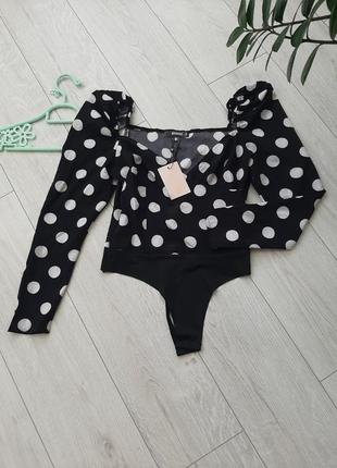 Нове жіноче боді в горох / комбідрес missguided