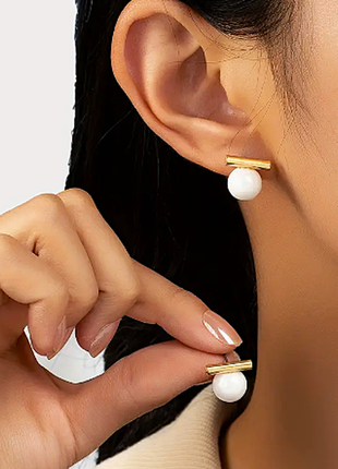 Сережки женские гвоздики бусинки
