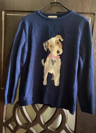 Красивый, светящийся, в темно синем, цвете, с красивым, принтом, с собачкой, от дорогого, бренда: wood on the hill🫶