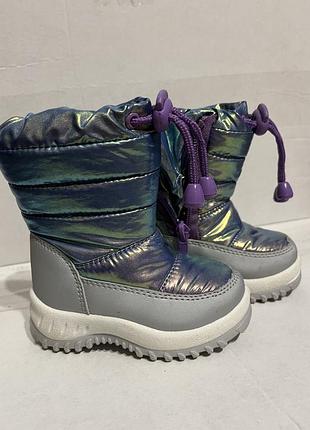 Чоботи зимові на дівчинку 20 розмір