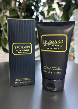 Оригінал trussardi riflesso blue vibe шампунь і гель для душу