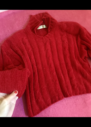 Кофта свитер тренд с плечиками плюшевый