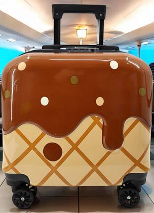 Детский чемодан h&amp;h мороженое abs пластик на 4 колесиках 35 литров с кодовым замком