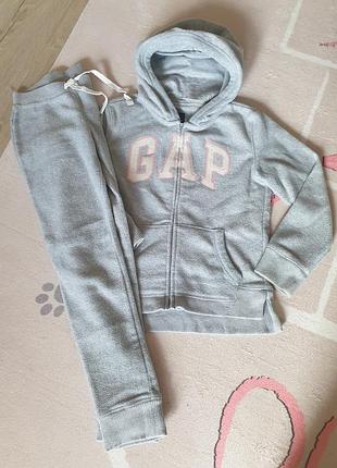 Костюм флисовый спортивный gap, m, 7-8 лет, 128-134 см