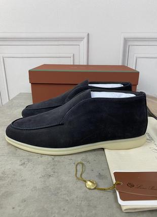 Loro piana черевики дезерти замшеві з хутром