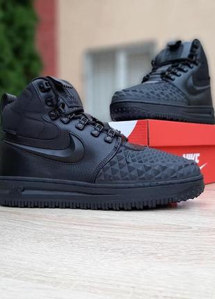 Nike lunar force 1 duckboot 2017 чёрные🆕шикарные кроссовки найк🆕купить наложенный платёж7 фото